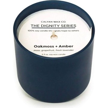 Calyan Wax Co. Oakmoss + Amber Scented Soy Candle, 5.3 oz