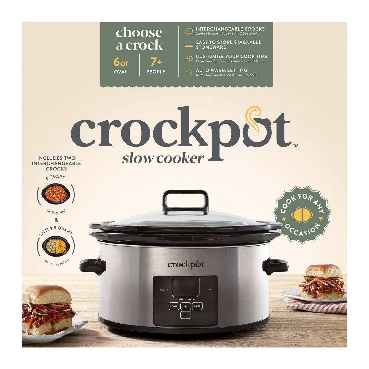 Crockpot Choose-A-Crock Programmable Slow Cooker - Shop Cookers & Roasters  at H-E-B