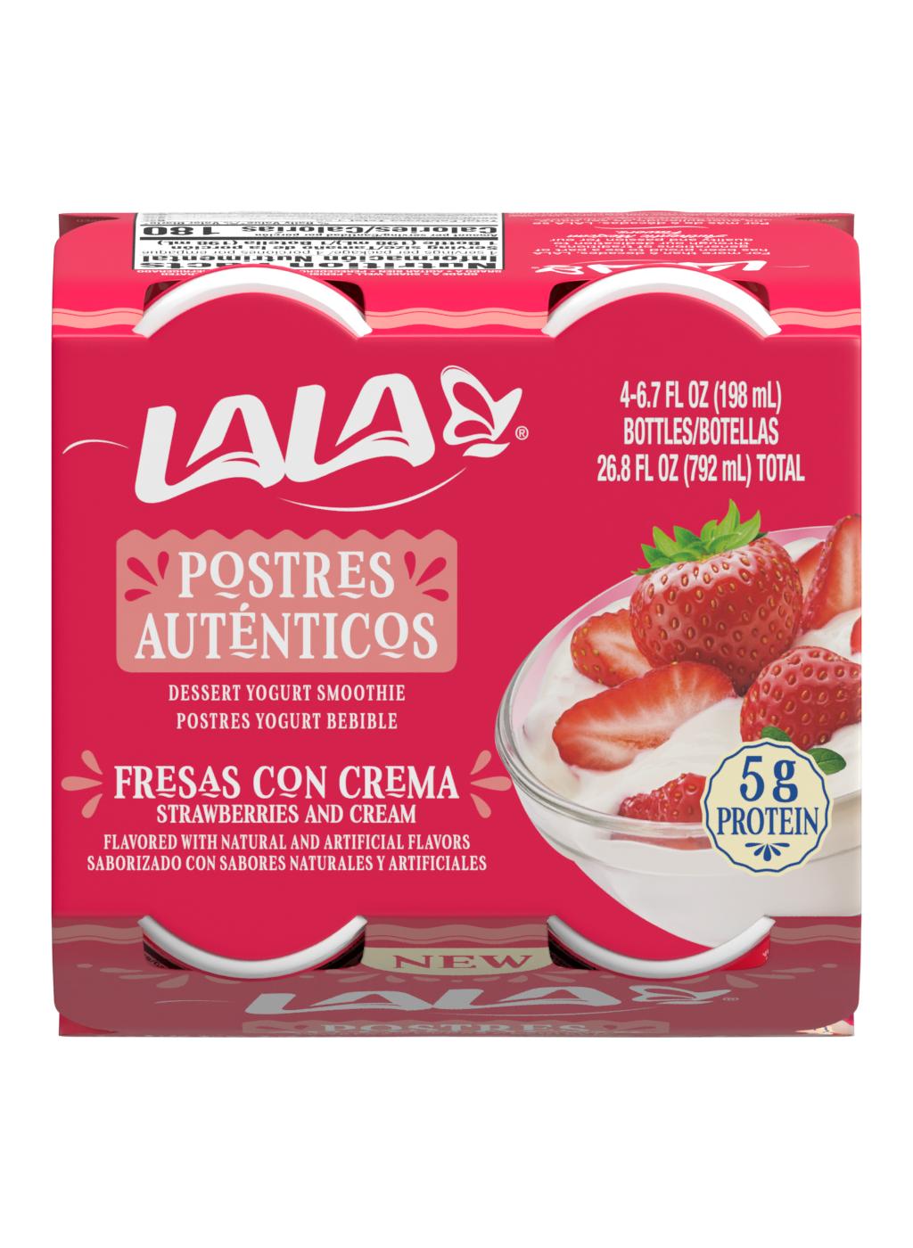 LALA Strawberries & Cream Yogurt Smoothie 6.7 oz Bottles; image 2 of 5