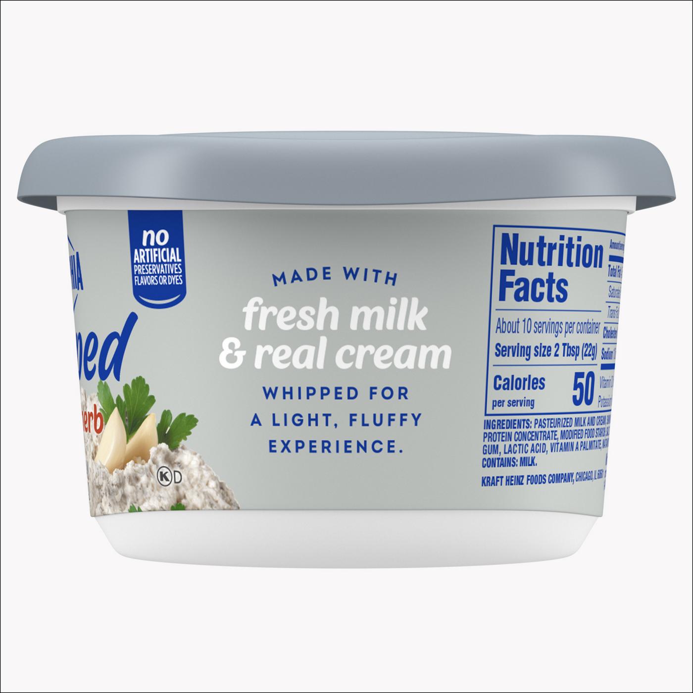 Philadelphia Garlic & Herb Whipped Cream Cheese Spread, 7.5 oz Tub; image 5 of 9