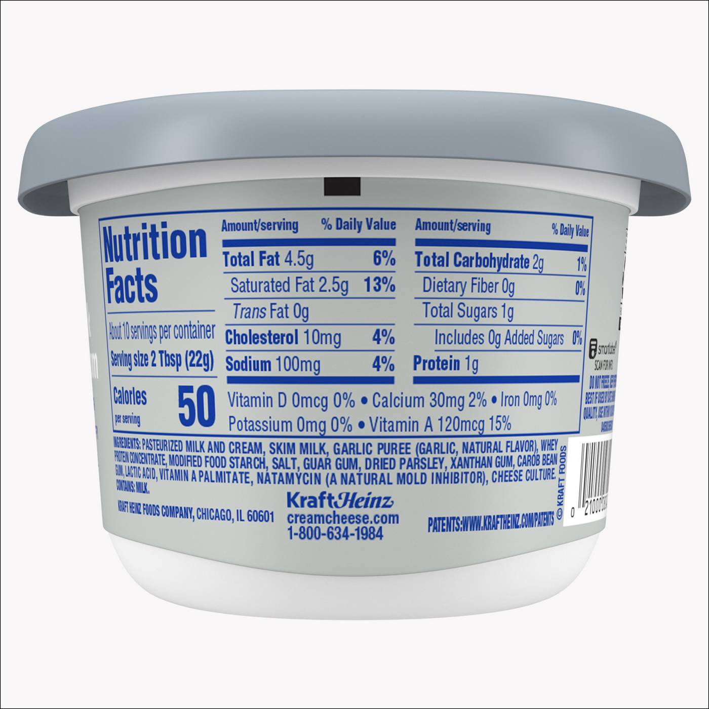 Philadelphia Garlic & Herb Whipped Cream Cheese Spread, 7.5 oz Tub; image 5 of 5