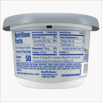 Philadelphia Garlic & Herb Whipped Cream Cheese Spread, 7.5 oz Tub