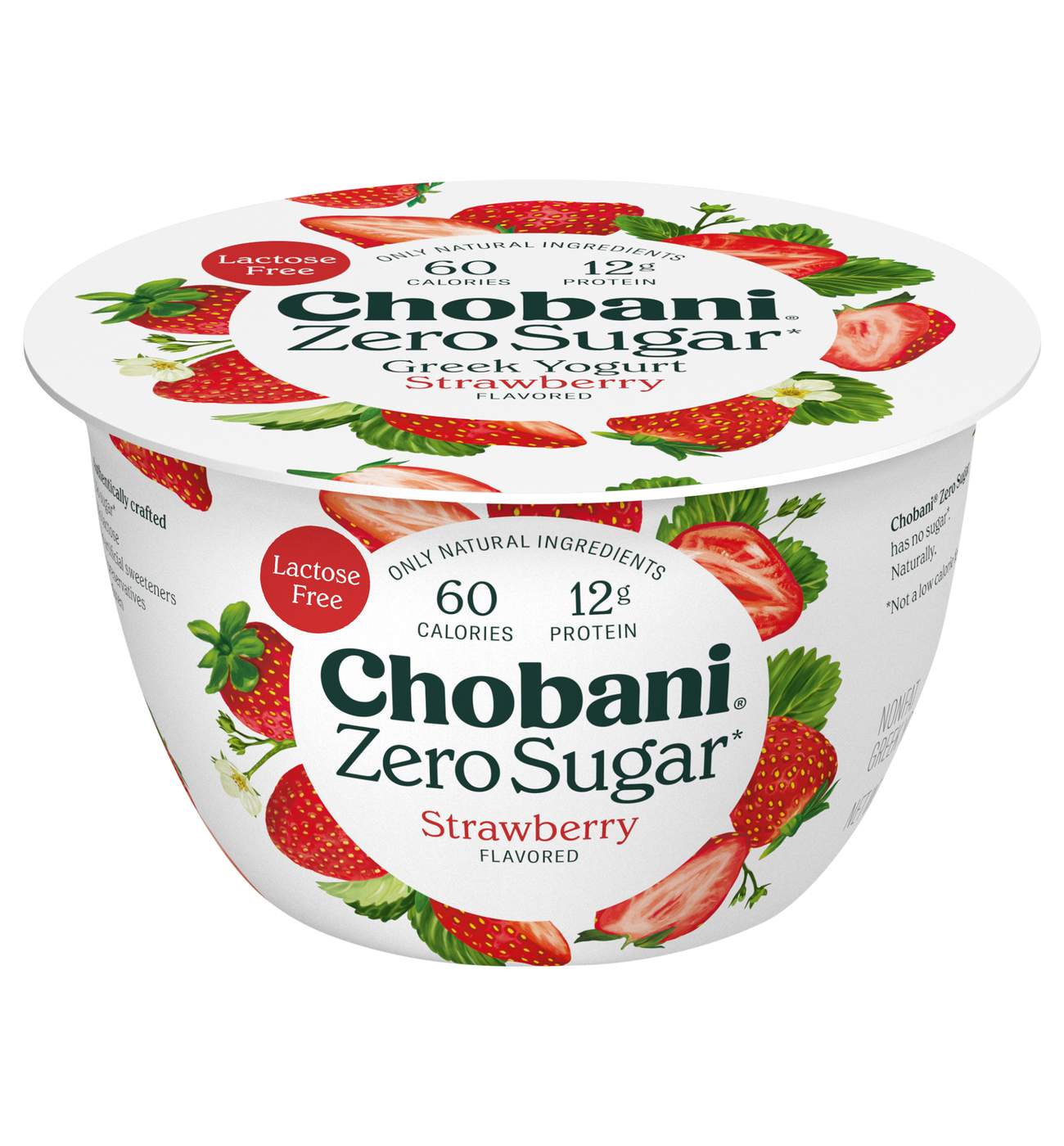 Chobani Zero Sugar Strawberry Yogurt; image 1 of 4