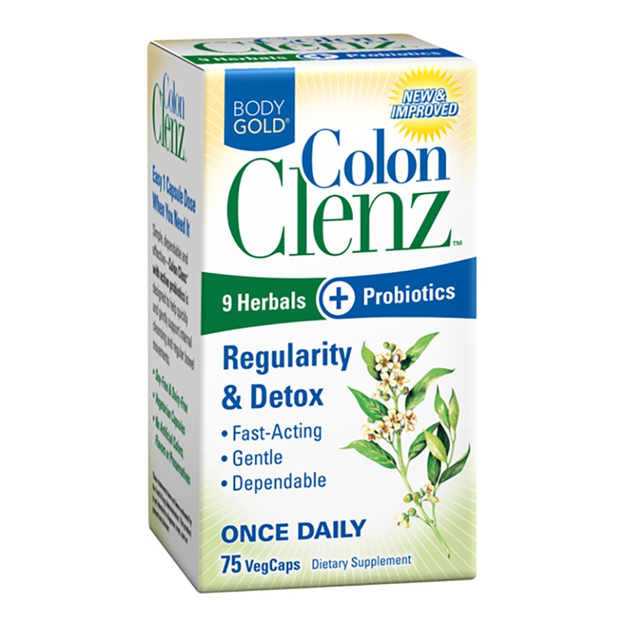 Body Gold Colon Clenz VegiCaps, 75 ct