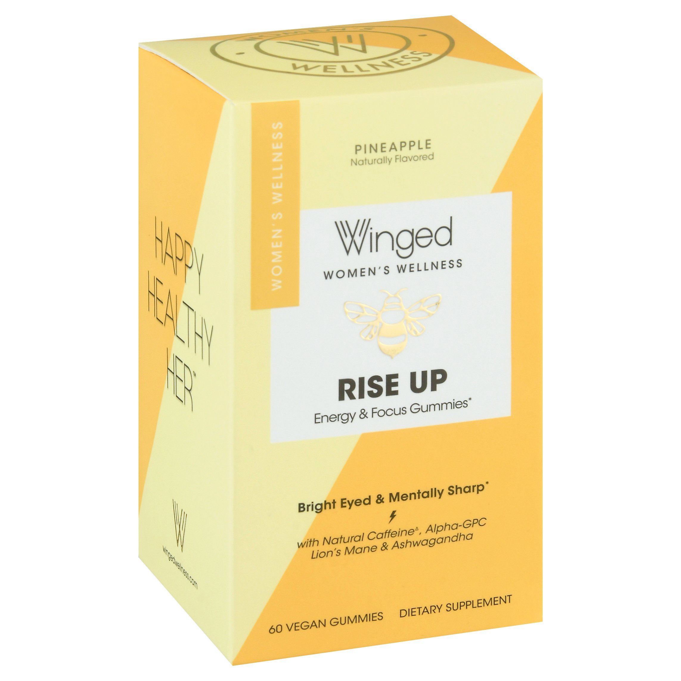 Winged Women's Wellness Rise Up Energy & Focus Gummies, 60 ct