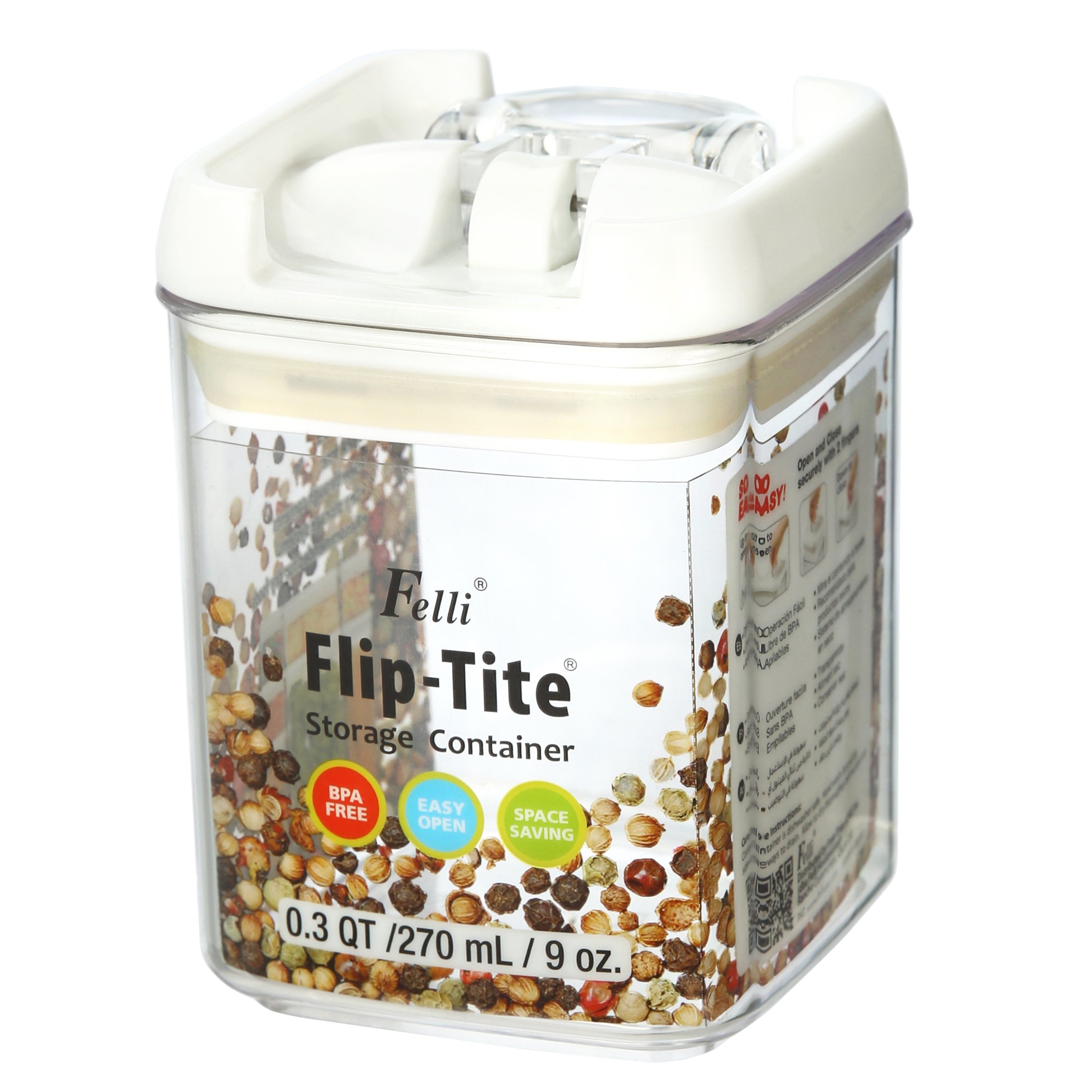  Felli Flip Tite Food Storage Container 5” LARGE Size