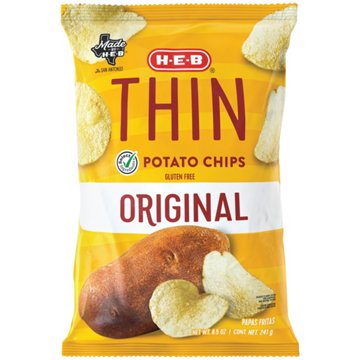 H-E-B Thin Potato Chips - Original, 8.5 oz