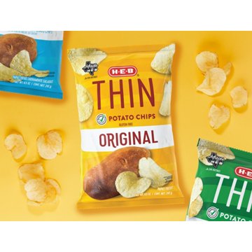 H-E-B Thin Potato Chips - Original, 8.5 oz