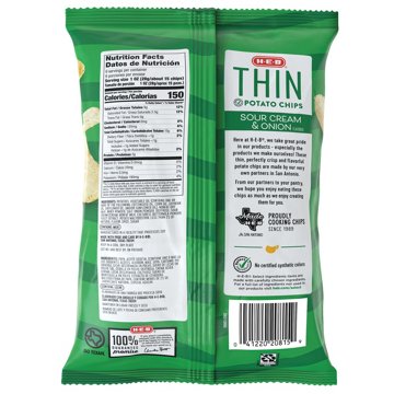 H-E-B Thin Potato Chips – Sour Cream & Onion