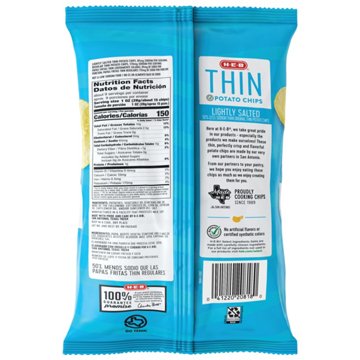 H-E-B Thin Potato Chips - Lightly Salted