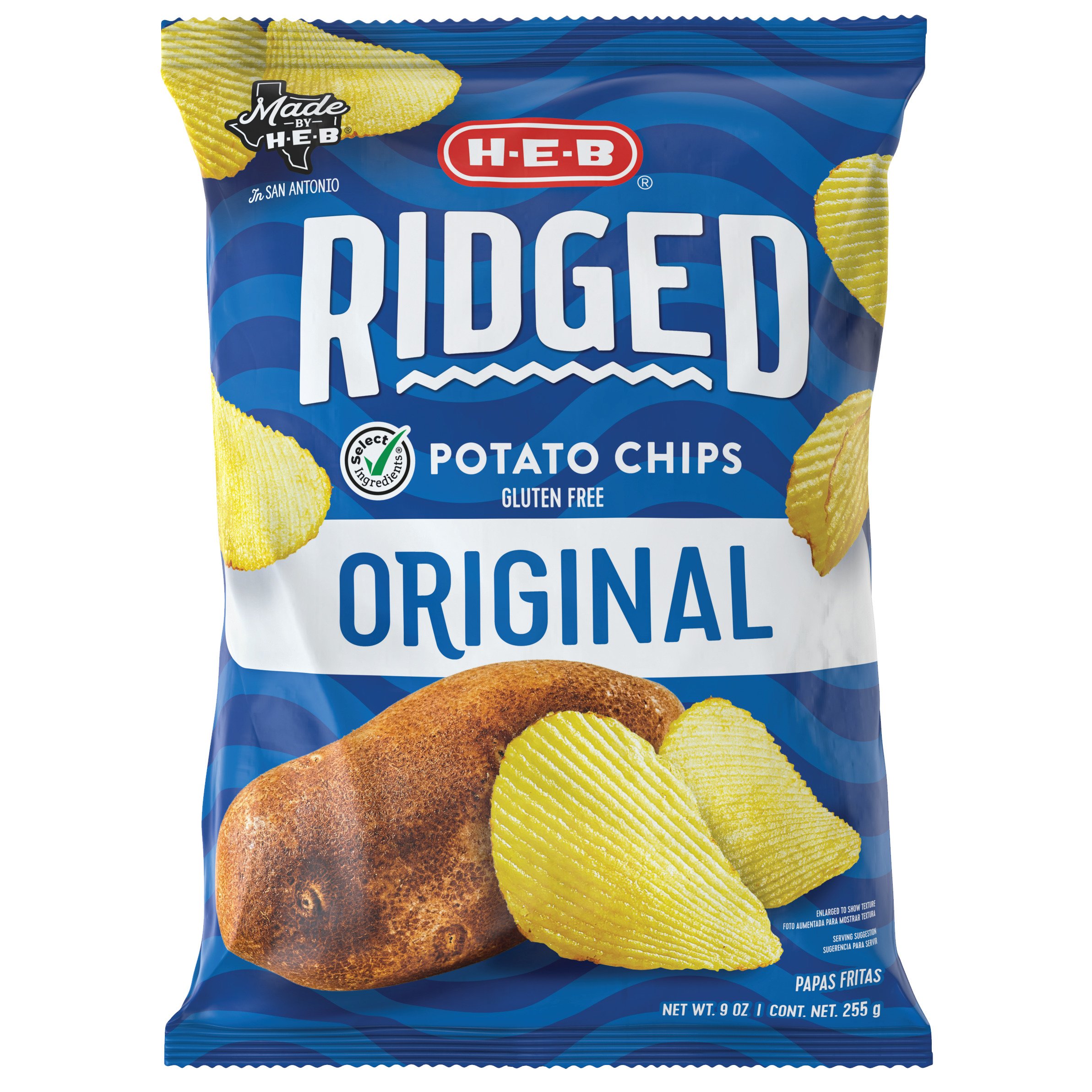 H-E-B Ridged Potato Chips - Original - Shop Chips at H-E-B