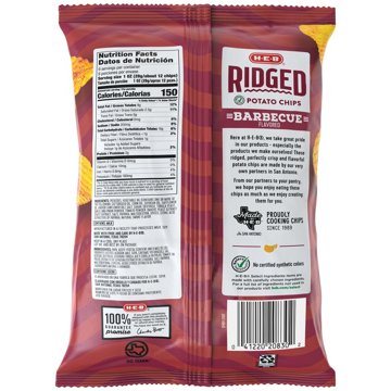 H-E-B Ridged Potato Chips - Barbecue