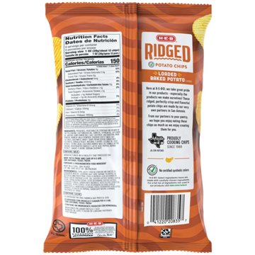 H-E-B Ridged Potato Chips – Loaded Baked Potato