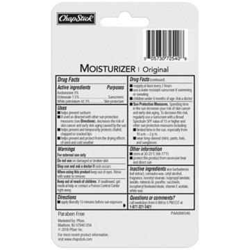 ChapStick Moisturizer 2 in 1 Lip Balm - SPF 15, 3 pk