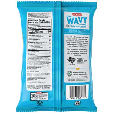 H-E-B Wavy Potato Chips - Lightly Salted