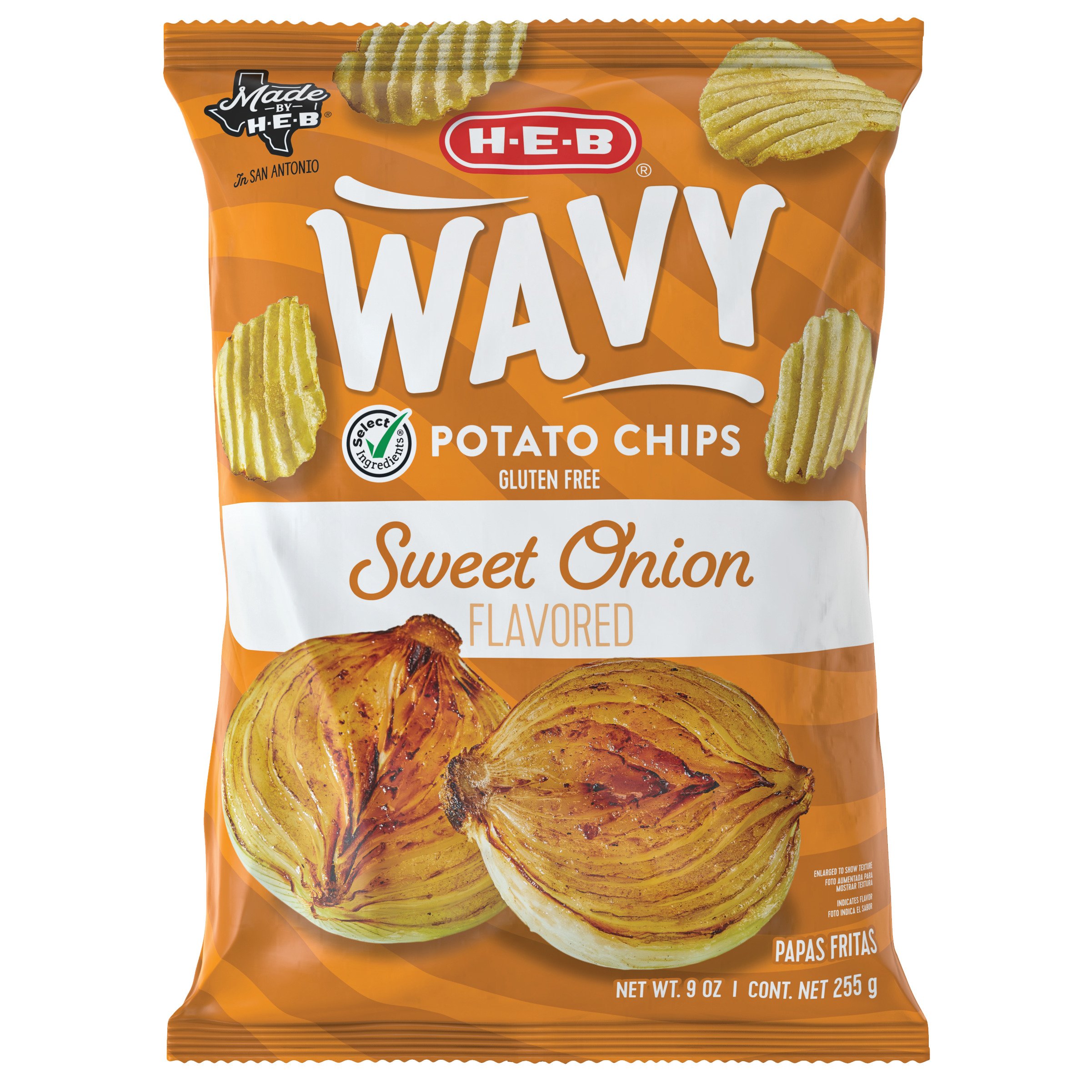 H-E-B Wavy Potato Chips - Sweet Onion - Shop Chips at H-E-B