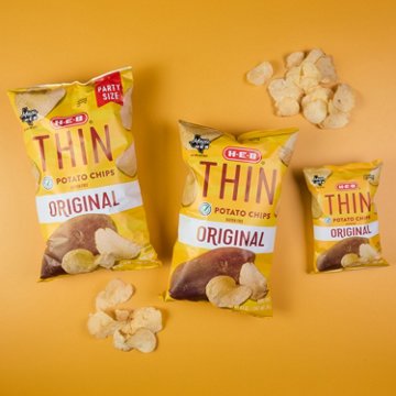 H-E-B Thin Potato Chips - Original, Party Size, 14 oz