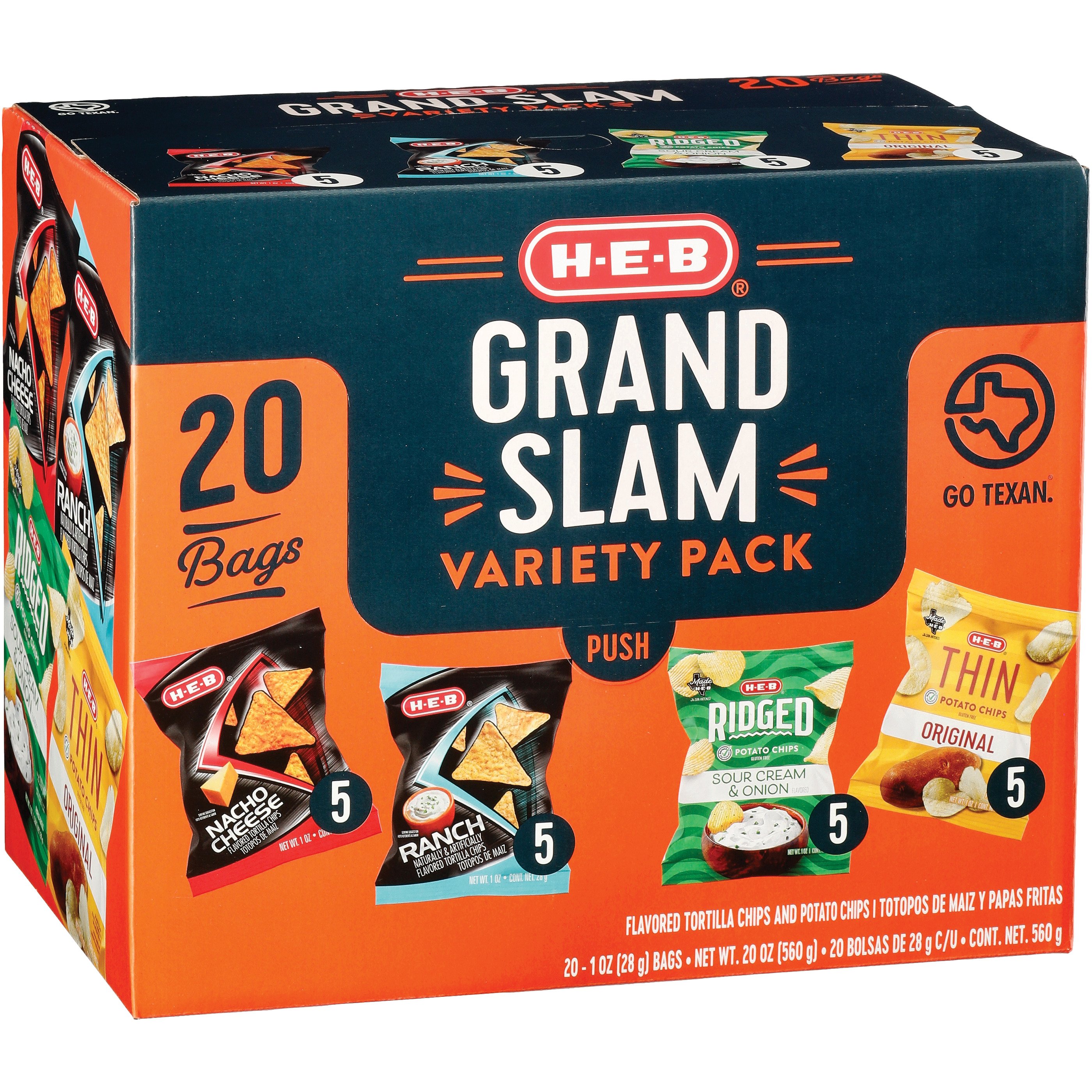 H-E-B Grand Slam Chips Variety Pack 1 oz Bags - Shop Chips at H-E-B