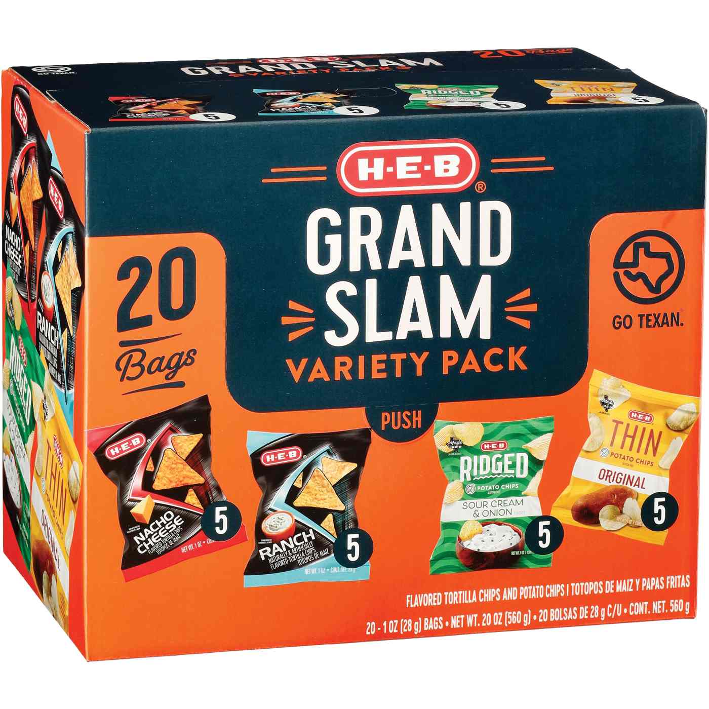 H-E-B Grand Slam Chips Variety Pack 1 oz Bags; image 1 of 3