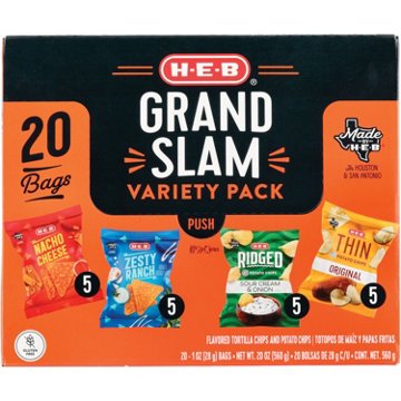 H-E-B Grand Slam Chips Variety Pack 1 oz Bags, 20 ct