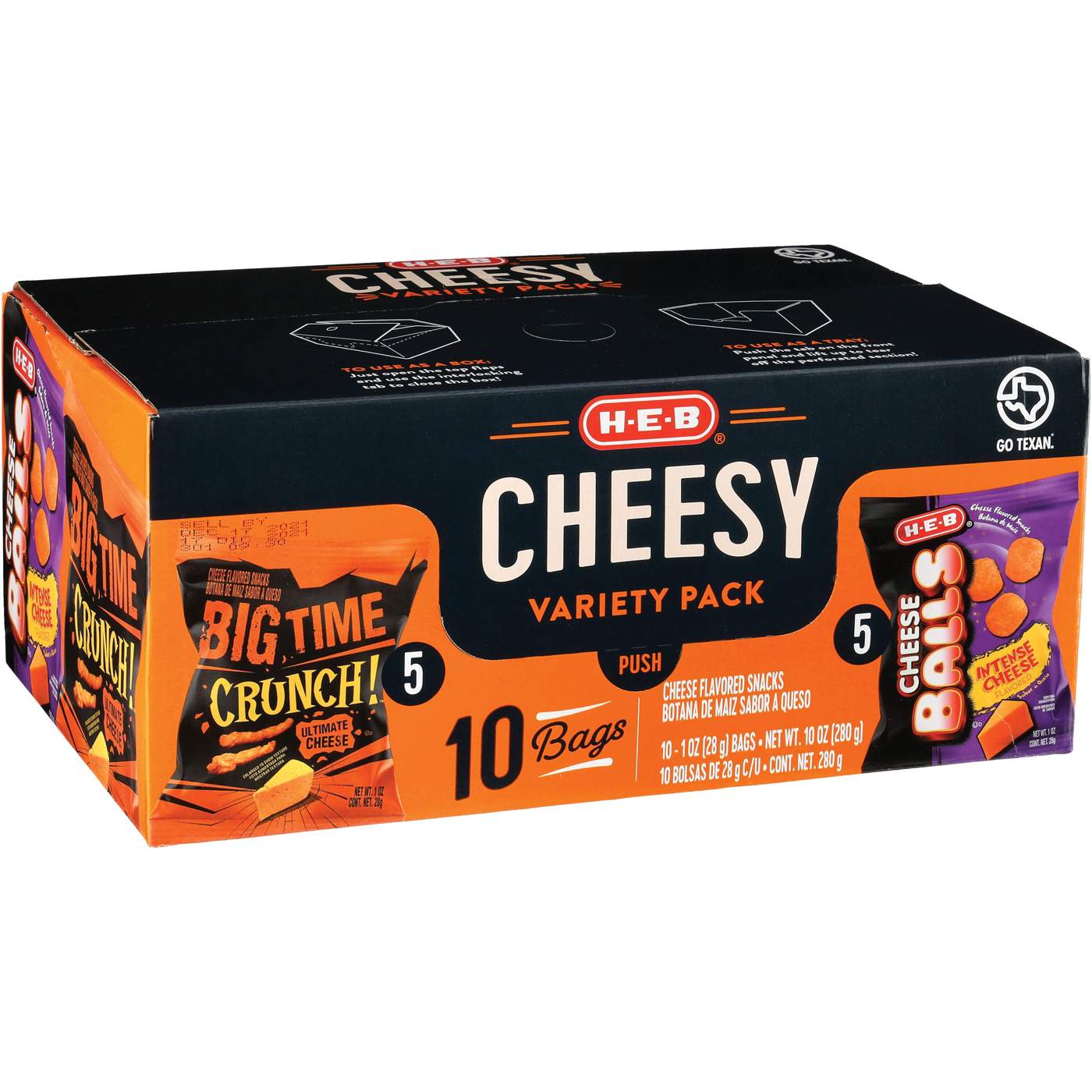 H-E-B Cheesy Chips Variety Pack 1 oz Bags; image 1 of 3