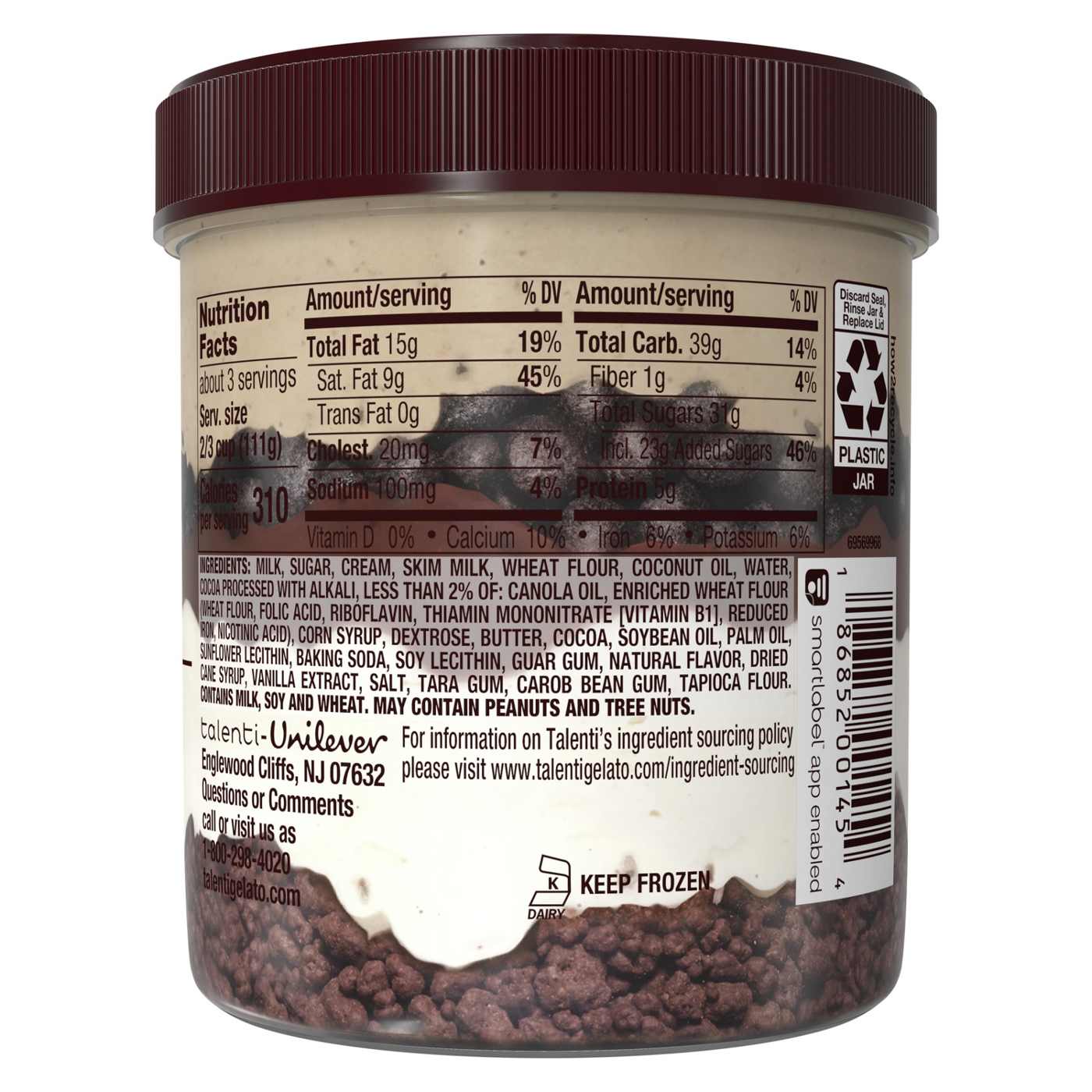 Talenti Cookies & Cream Gelato Layers; image 9 of 9