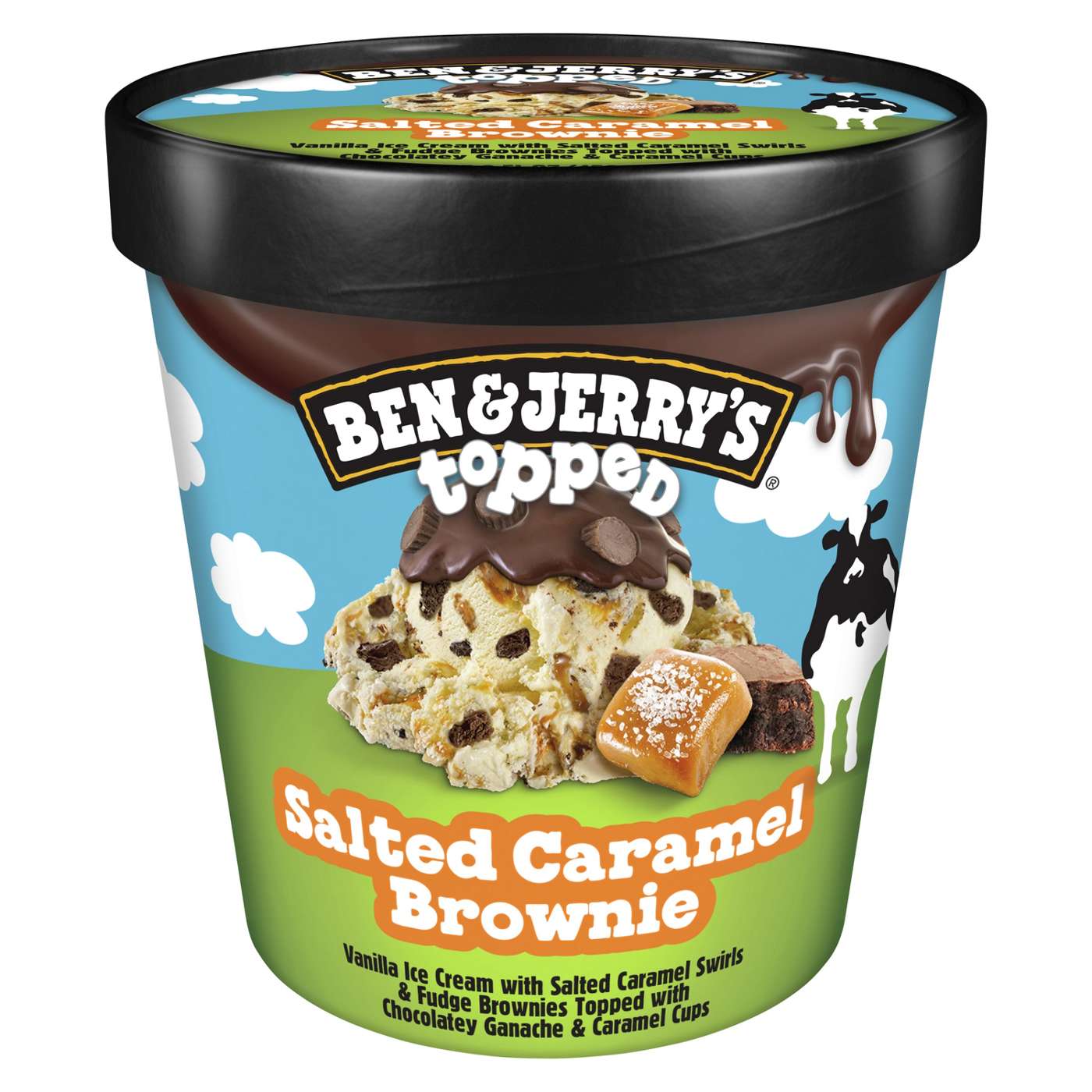 Ben & Jerry's Salted Caramel Brownie Topped Vanilla Ice Cream; image 1 of 6