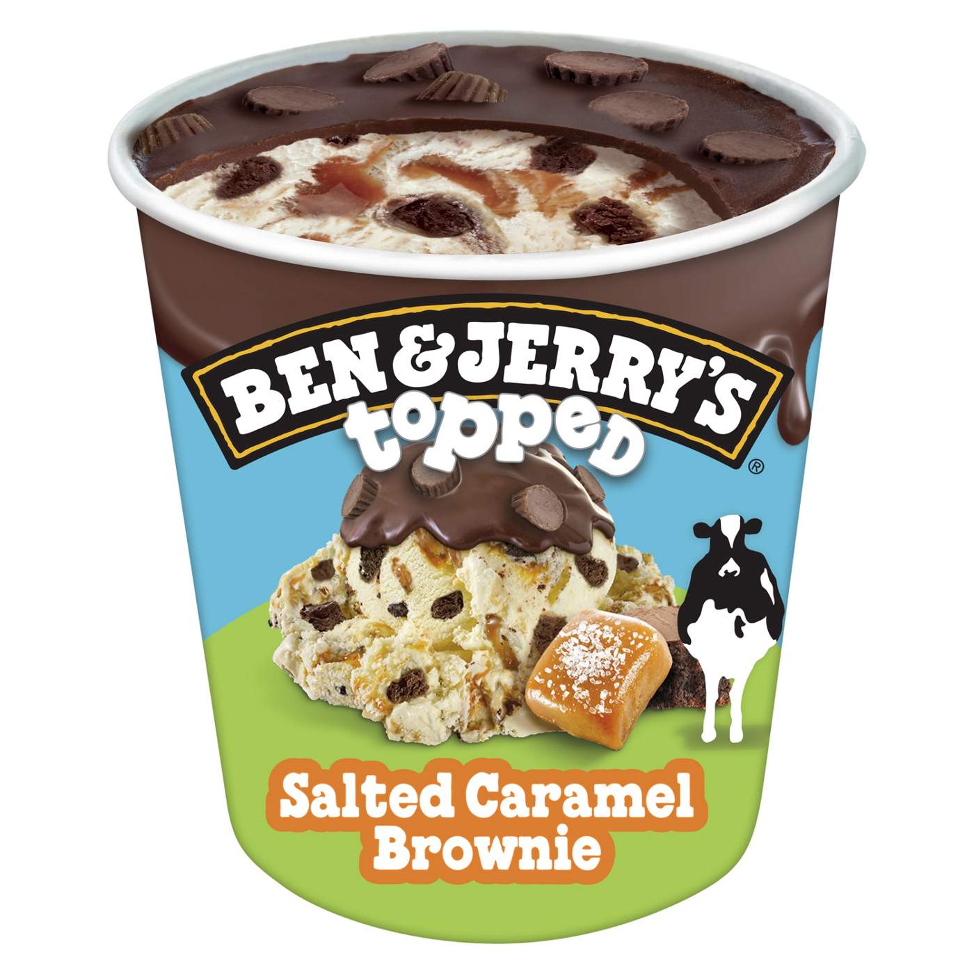 Ben & Jerry's Salted Caramel Brownie Topped Vanilla Ice Cream; image 3 of 6