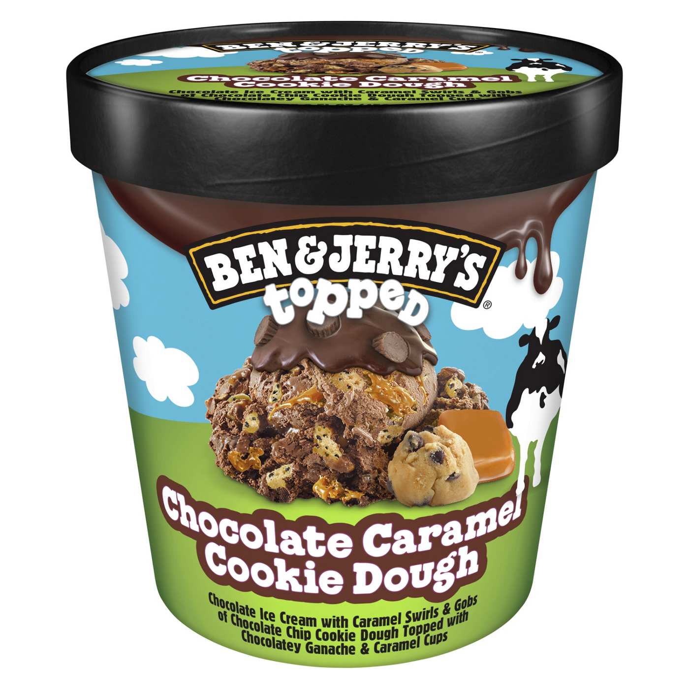 Ben & Jerry's Topped Chocolate Caramel Cookie Dough; image 1 of 6