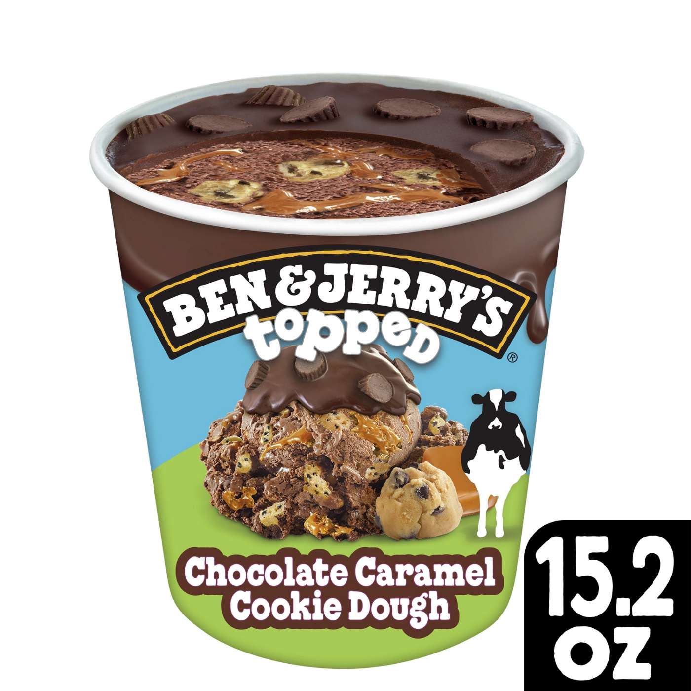 Ben & Jerry's Topped Chocolate Caramel Cookie Dough; image 3 of 6