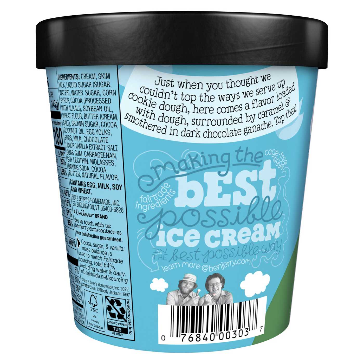 Ben & Jerry's Topped Chocolate Caramel Cookie Dough; image 4 of 6