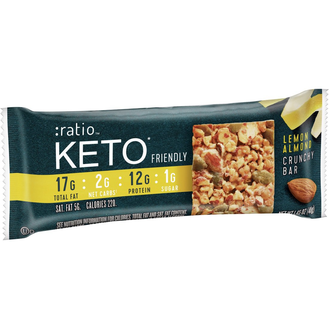 Ratio Keto Lemon Almond Crunchy Bar - Shop Granola & snack bars at H-E-B