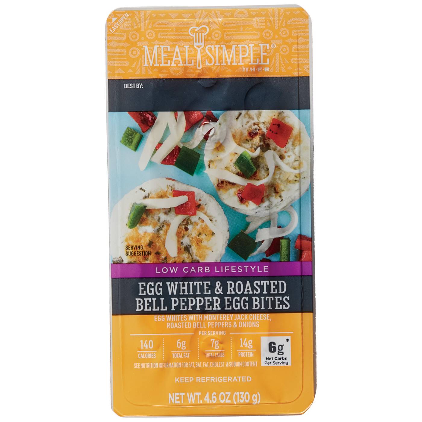 Meal Simple by H-E-B Low Carb Lifestyle Egg Bites - Egg White & Roasted Bell Pepper; image 1 of 3