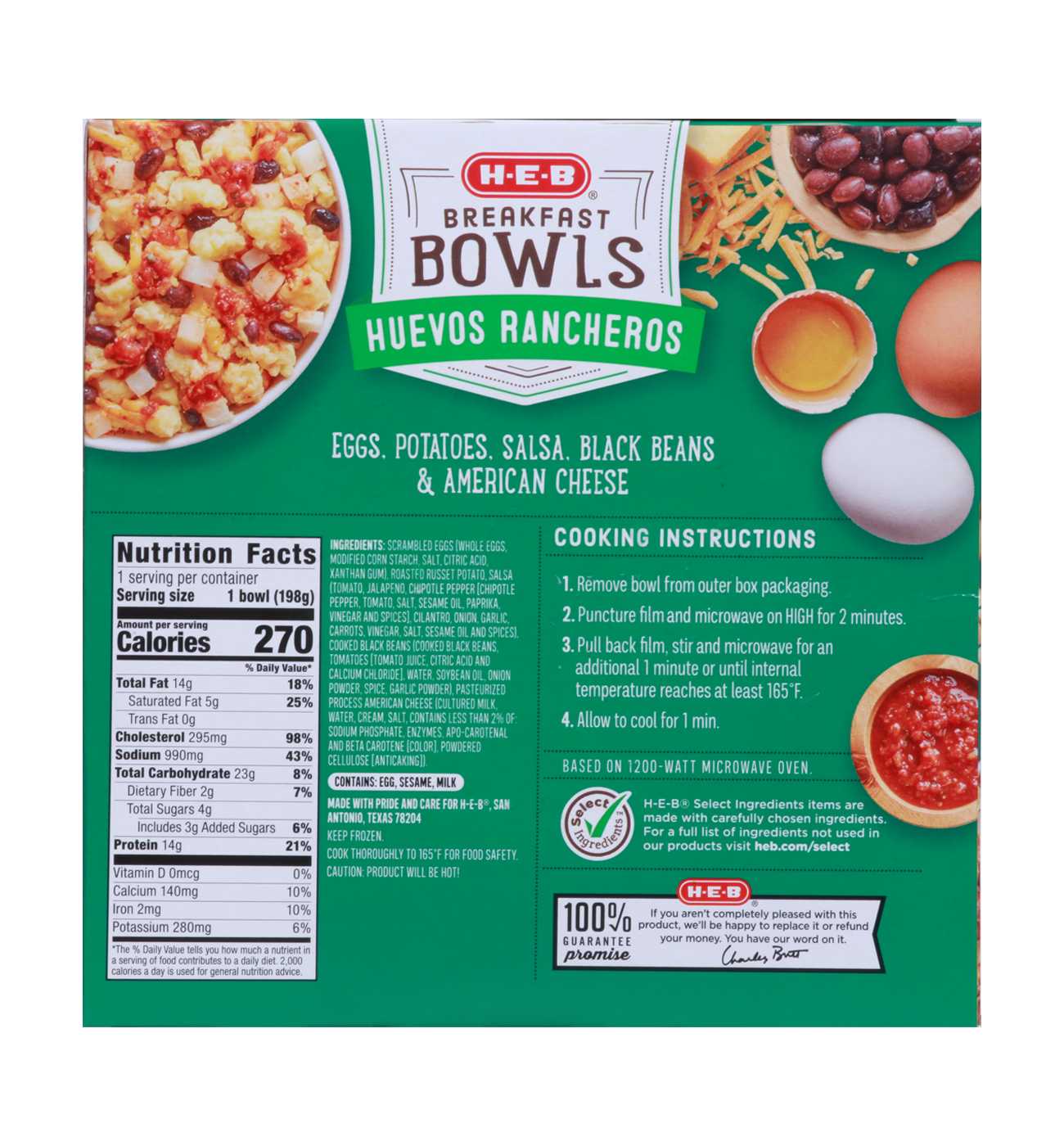 H-E-B Frozen Breakfast Bowl - Huevos Rancheros; image 2 of 3