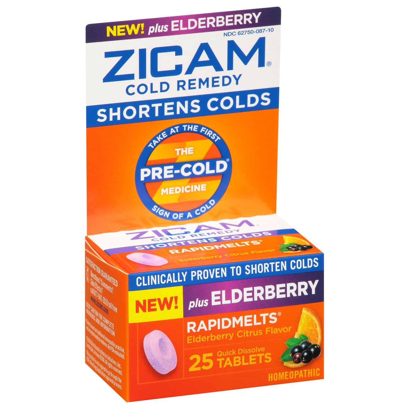 Zicam Cold Remedy Rapidmelts Elderberry Citrus Flavor, 25 ct