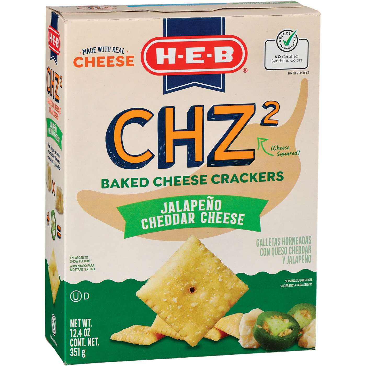 H-E-B CHZ2 Baked Cheese Crackers - Jalapeno Cheddar Cheese; image 2 of 2