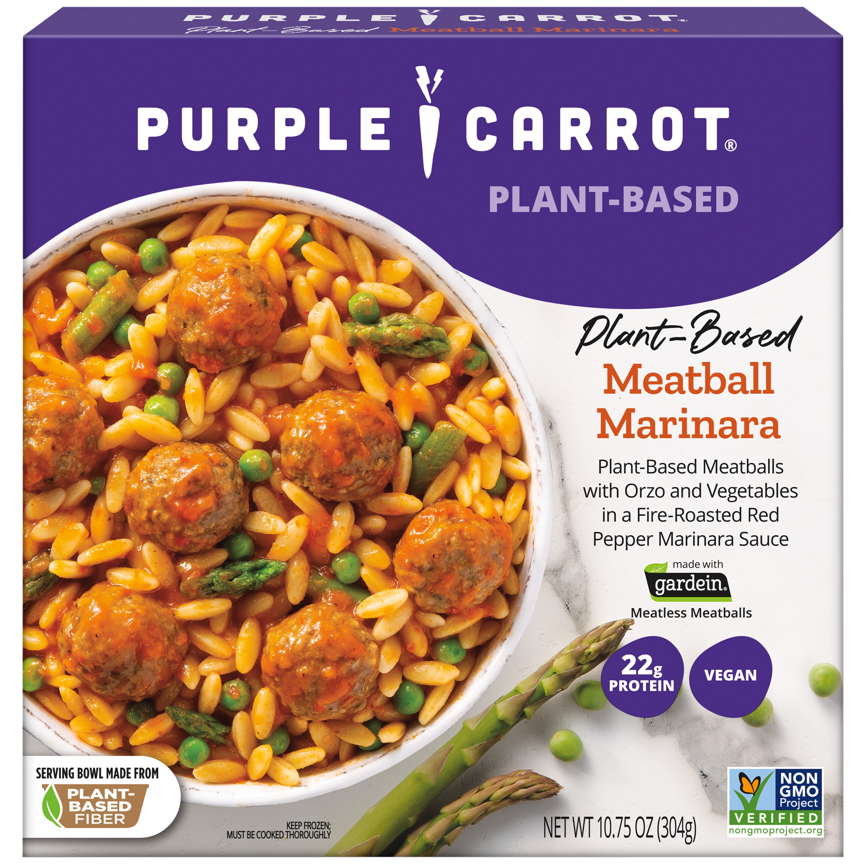 Purple Carrot PlantBased 22g Protein Meatball Marinara Frozen Meal