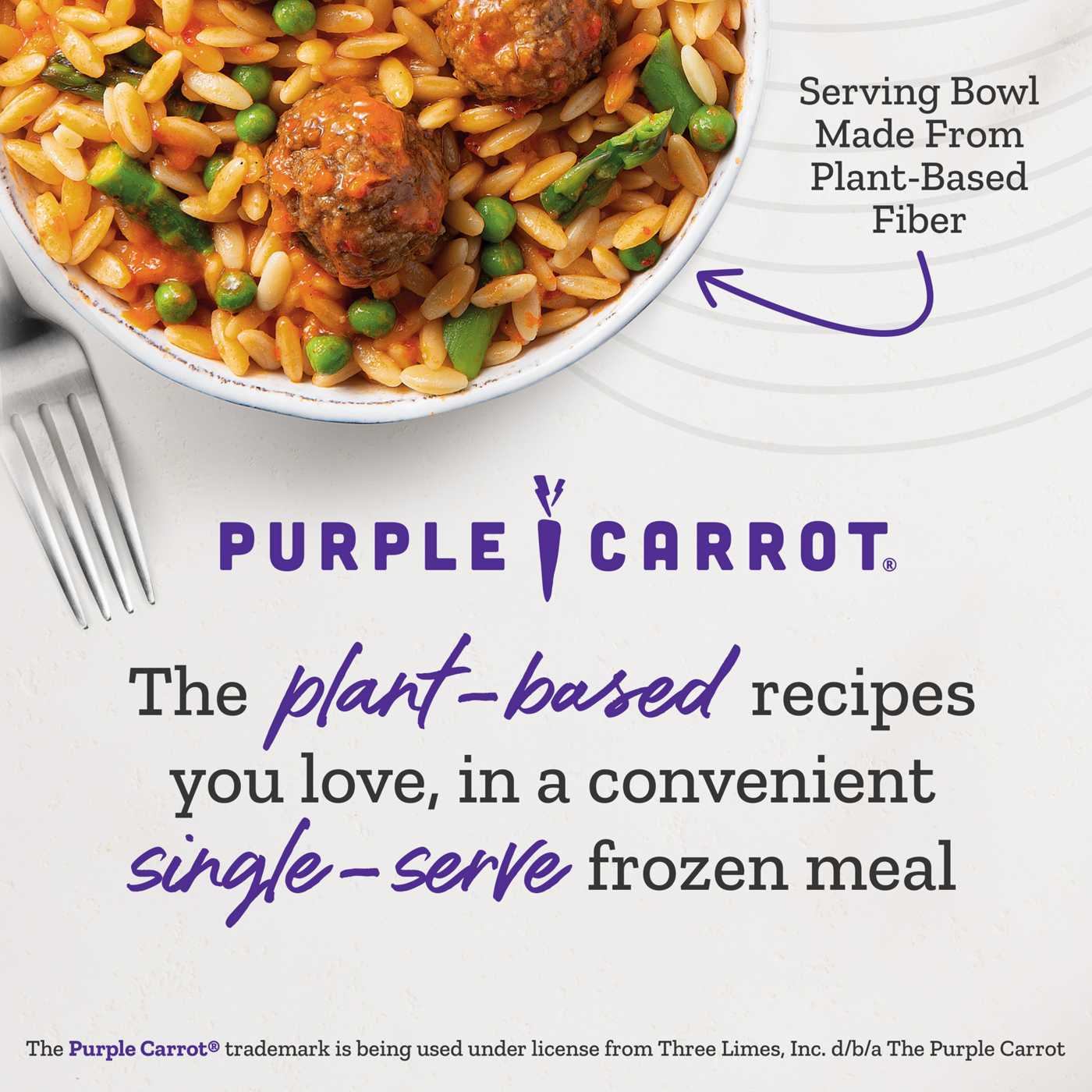 Purple Carrot Plant-Based 22g Protein Meatball Marinara Frozen Meal; image 3 of 6