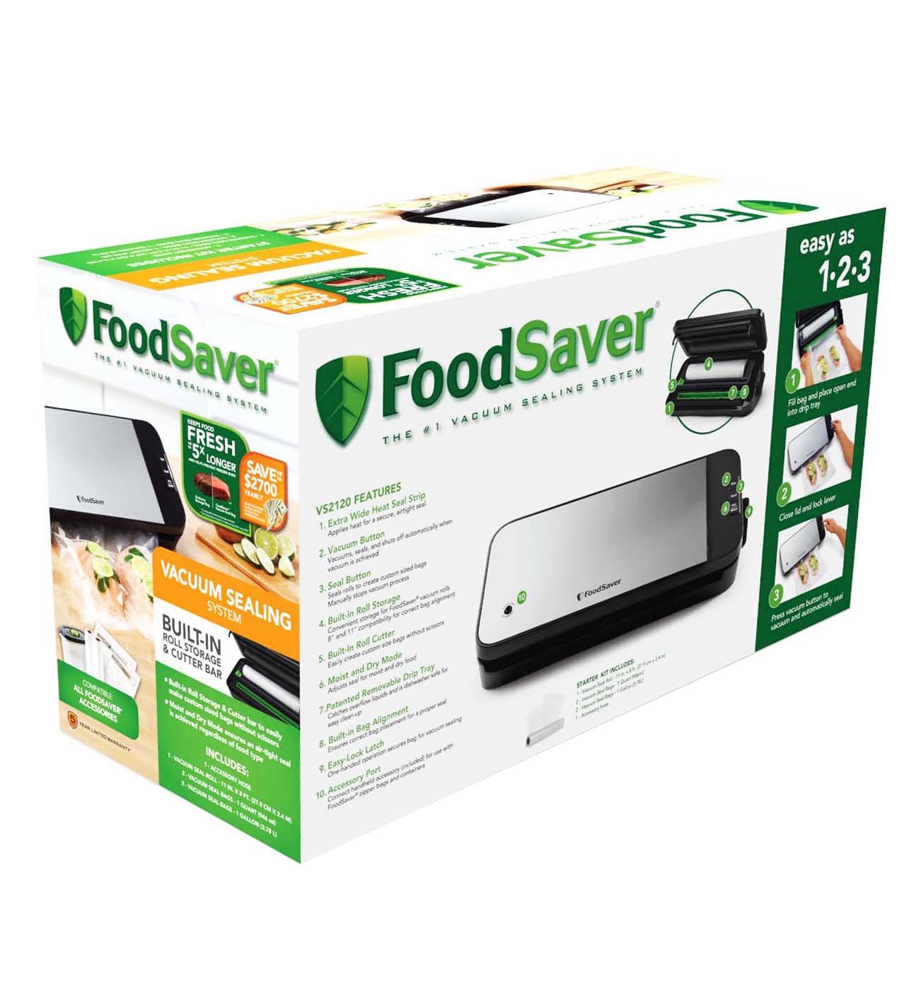 FoodSaver Brushed Stainless Steel Vacuum Sealing System Shop Vacuum