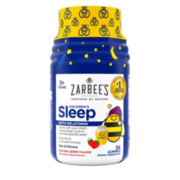 Zarbee's Children’s Sleep Melatonin Gummies - Berry, 34 ct