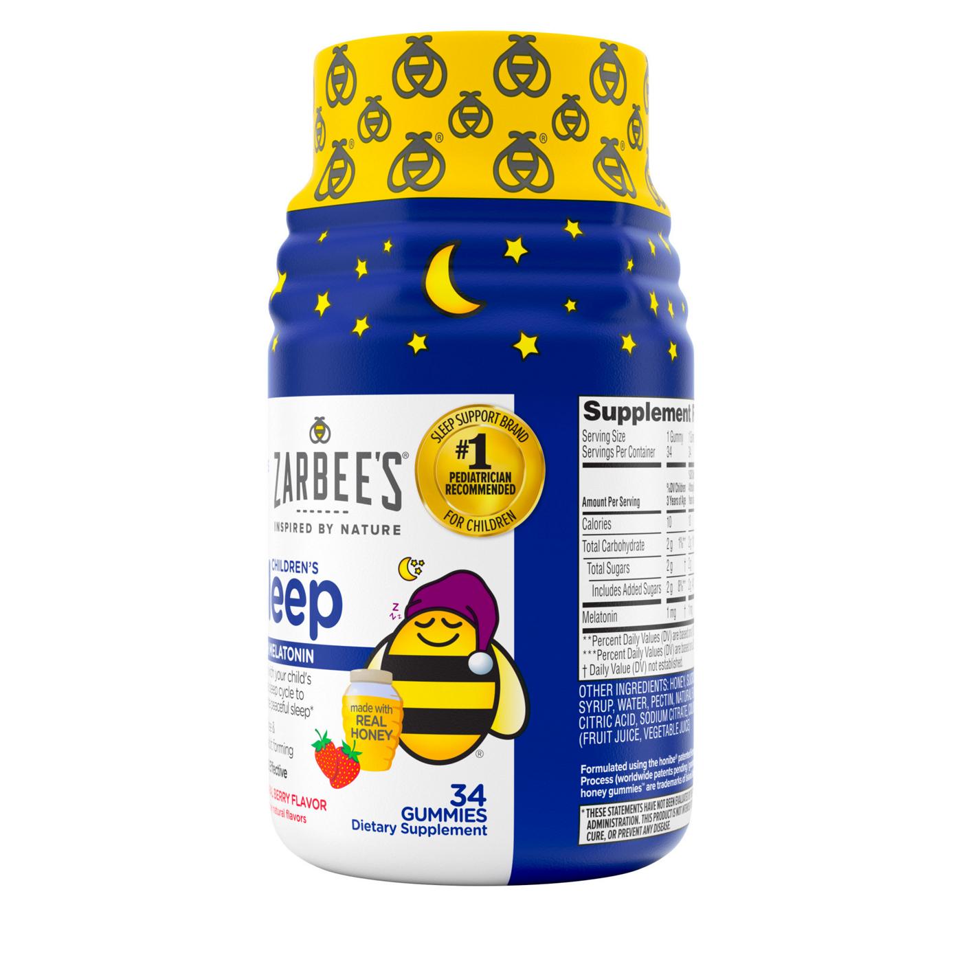 Zarbee's Children’s Sleep Melatonin Gummies Berry Shop Sleep & snoring aids at HEB