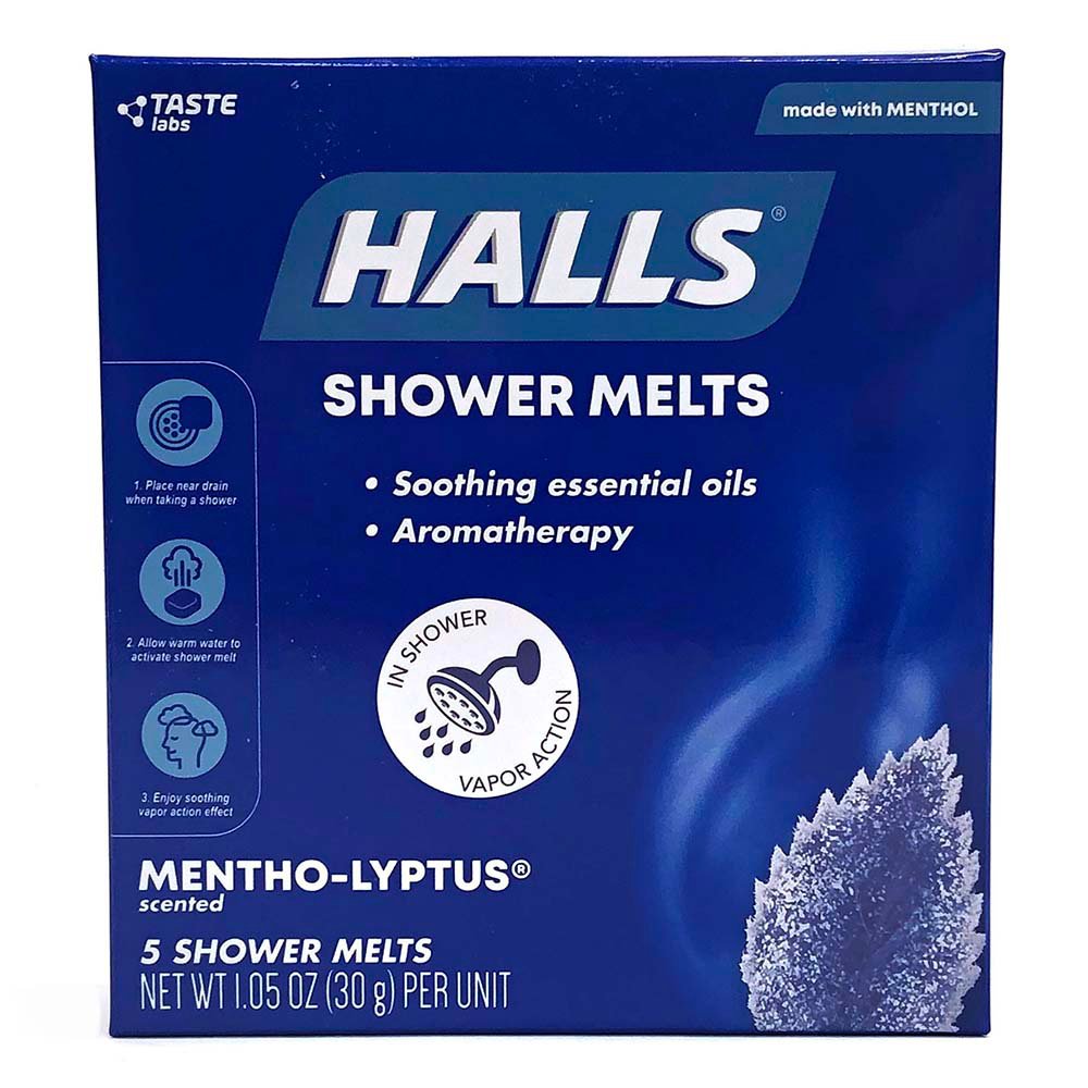 Halls  Shower Melts Mentho-lyptus, 5 ct