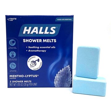 Halls  Shower Melts Mentho-lyptus, 5 ct