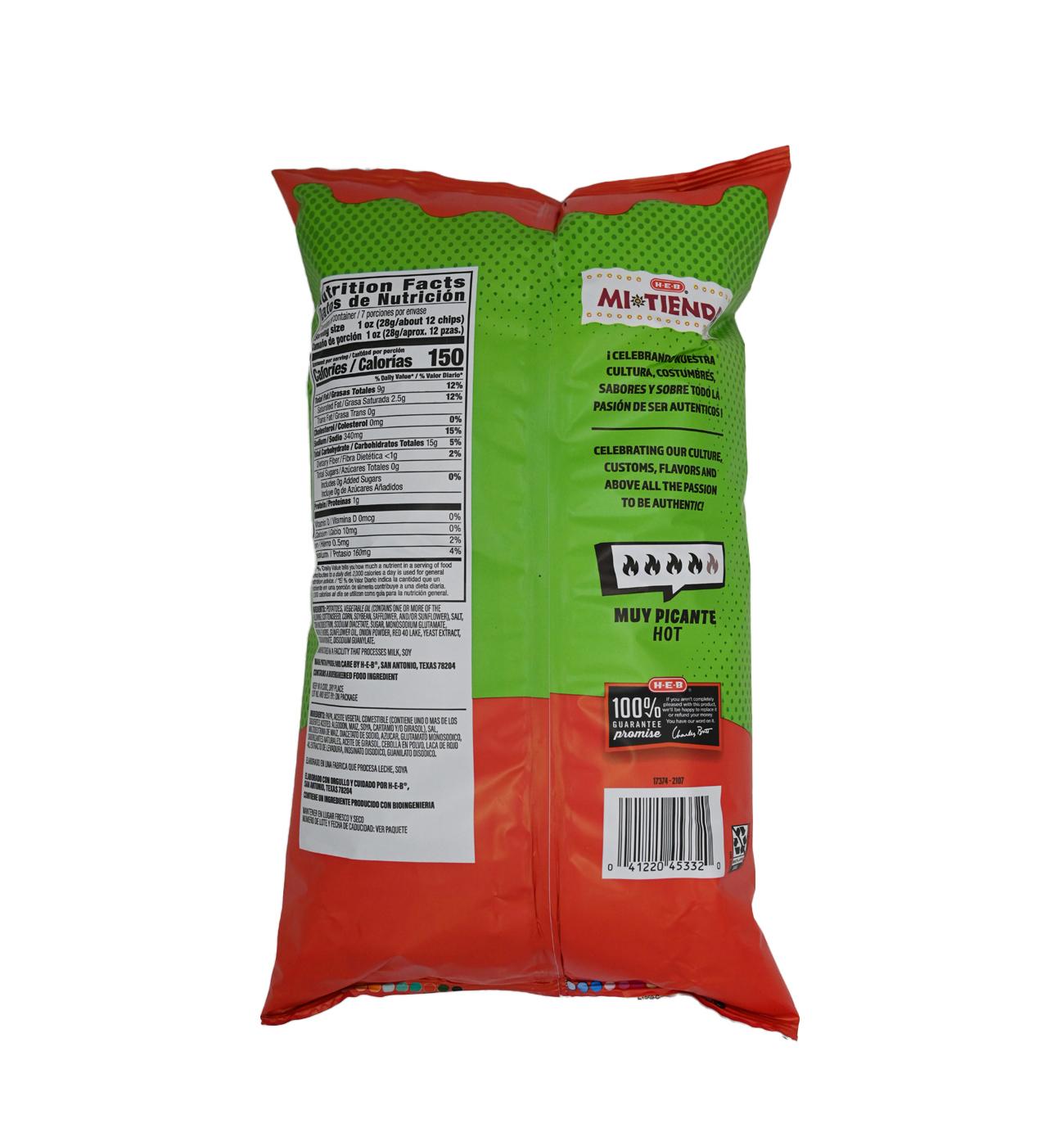 H-E-B Mi Tienda Papitas Potato Chips - Spicy Chile Limón; image 2 of 2