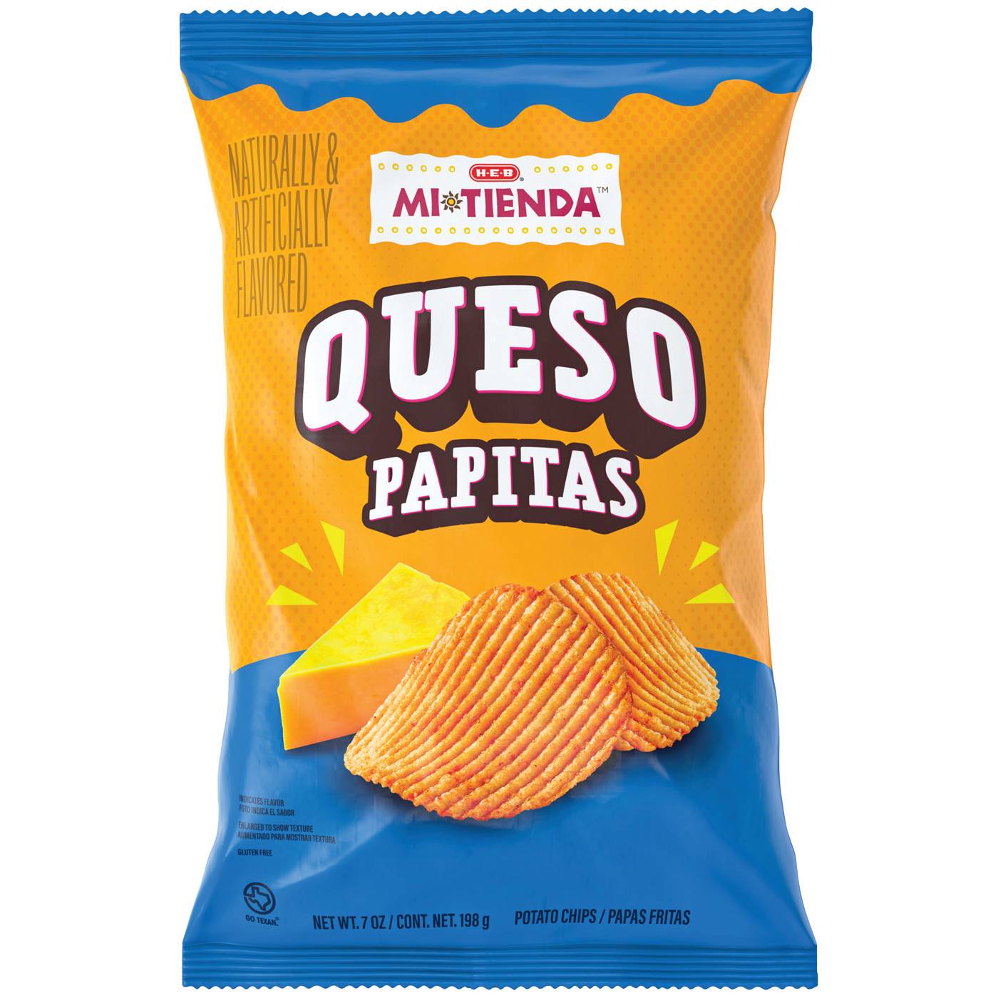H-E-B Mi Tienda Papitas Potato Chips - Queso; image 1 of 2