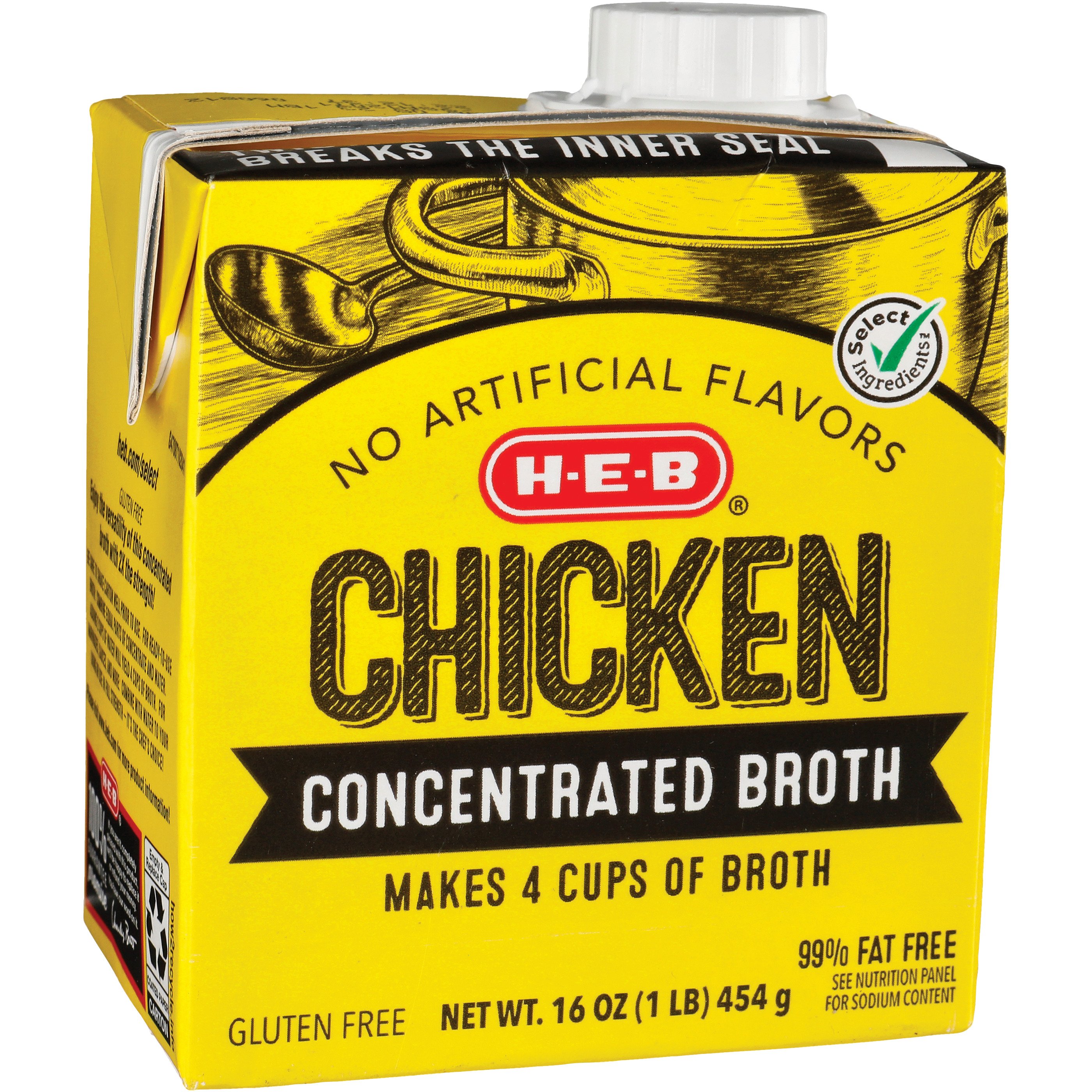 H-E-B Chicken Concentrated Broth - Shop Broth & Bouillon At H-E-B