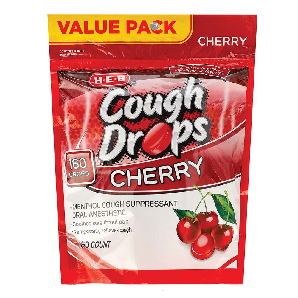 H-E-B Value Pack Cough Drops – Cherry - Shop Cough, Cold & Flu At H-E-B