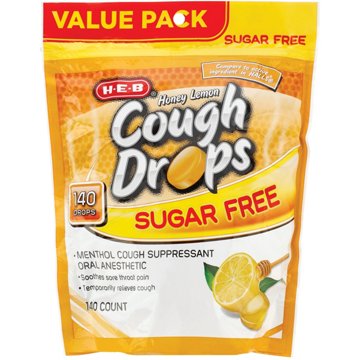 H-E-B Value Pack Sugar Free Cough Drops - Honey Lemon, 140 ct