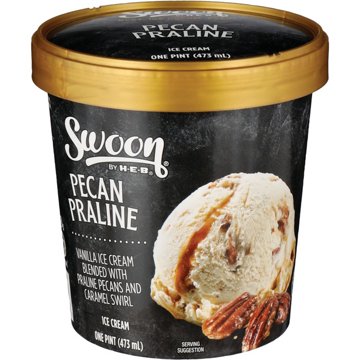 Swoon by H-E-B Pecan Praline Ice Cream, 1 pt