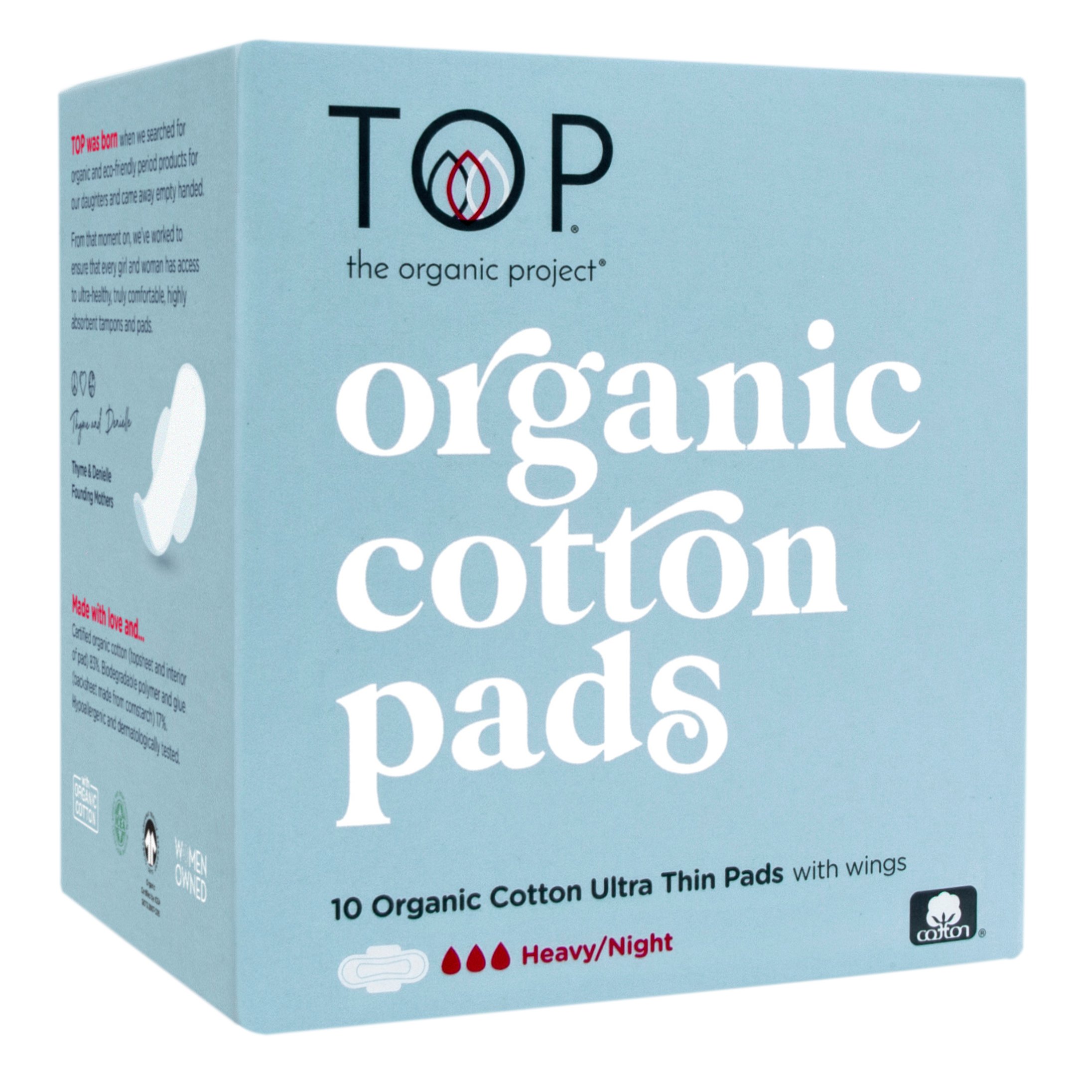 Top The Organic Project Ultra Thin Night Pads with Wings Shop Pads